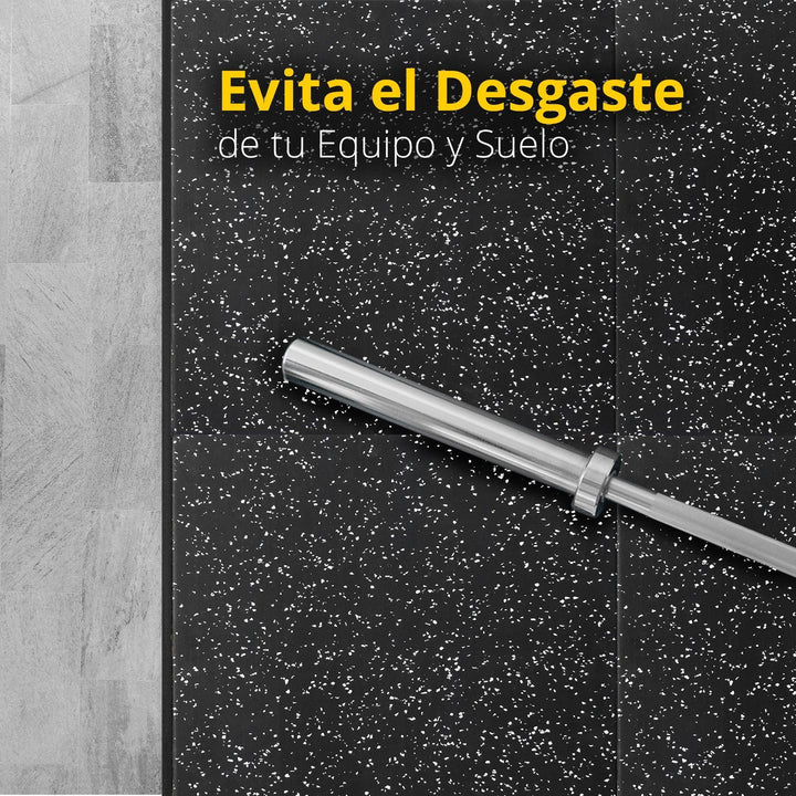 Pieza de piso de Caucho multipropósito negro/blanco - Tayga