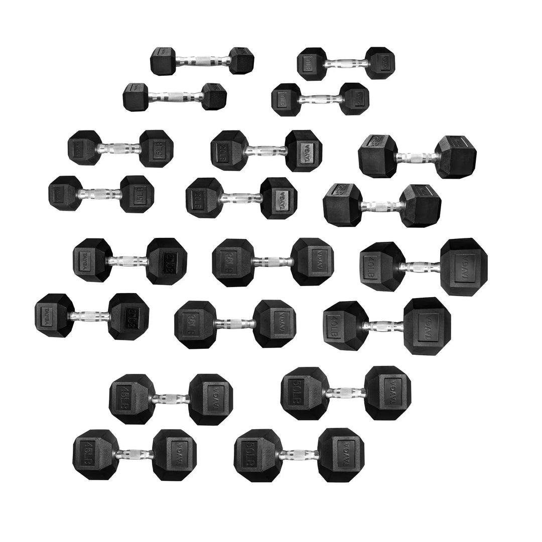 SET MANCUERNAS HEXAGONALES 10 PARES DE 5 a 50 sin rack - Tayga