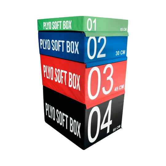 Set de 4 cajas pliométricas 15, 30, 45 y 60 cm.