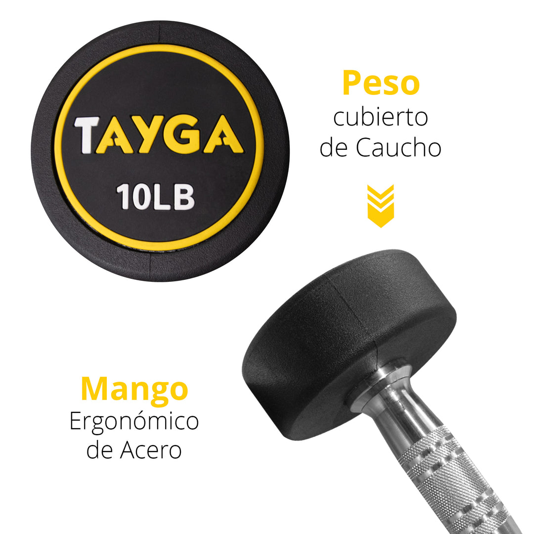 Mancuerna redonda acero