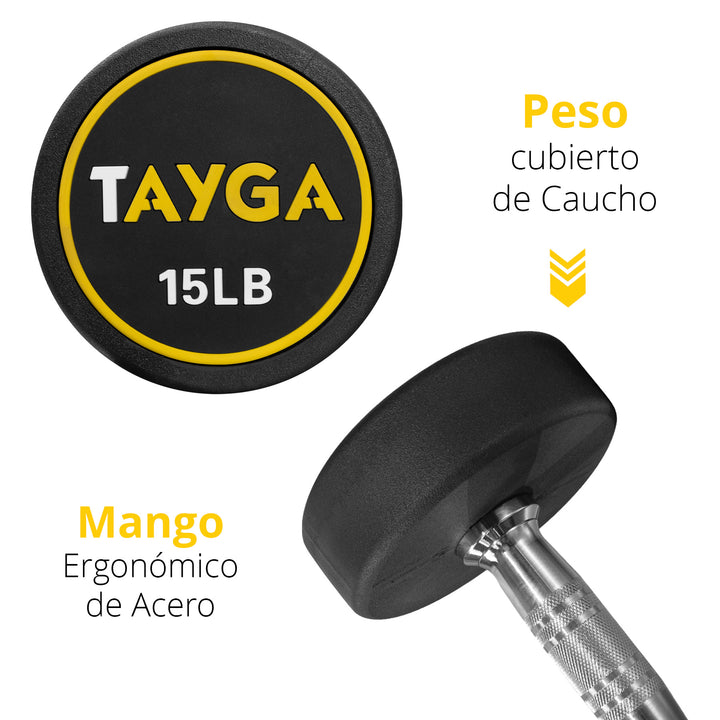 Mancuerna redonda acero