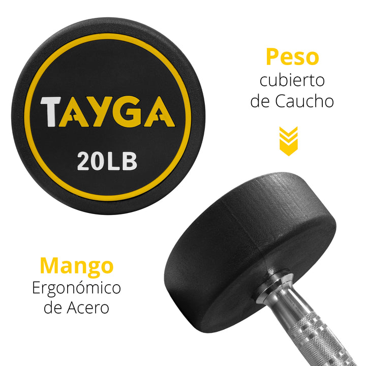 Mancuerna redonda acero