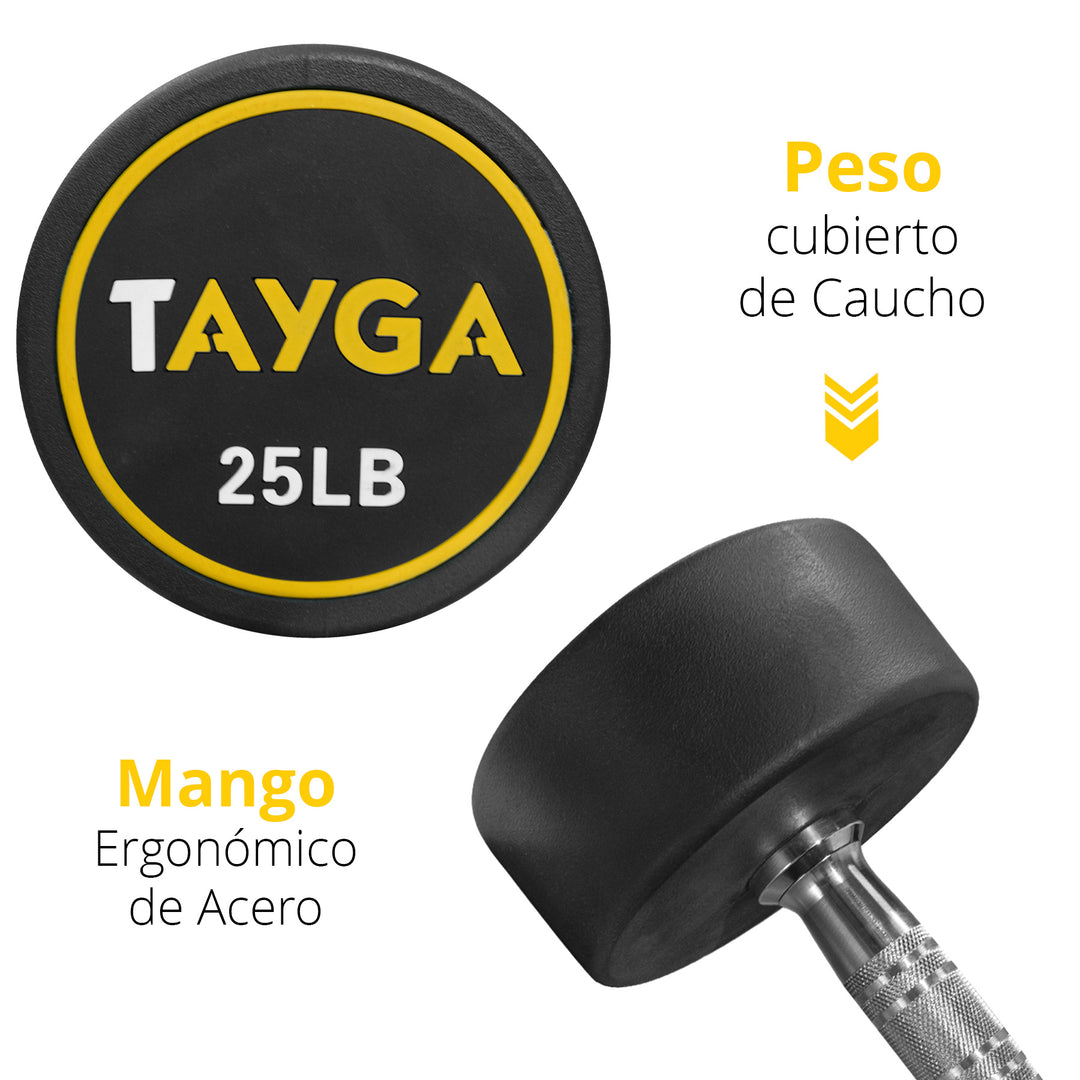 Mancuerna redonda acero