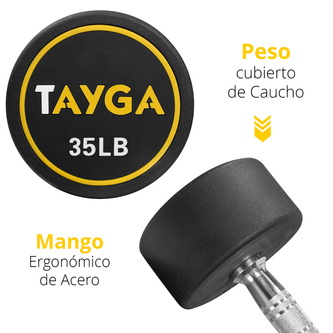 Mancuerna redonda acero