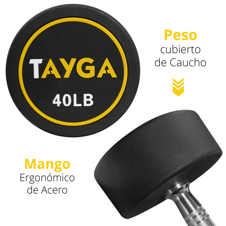 Mancuerna redonda acero