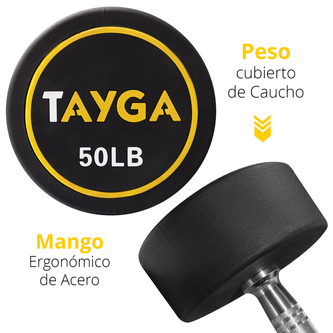 Mancuerna redonda acero