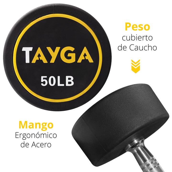 Mancuerna redonda acero