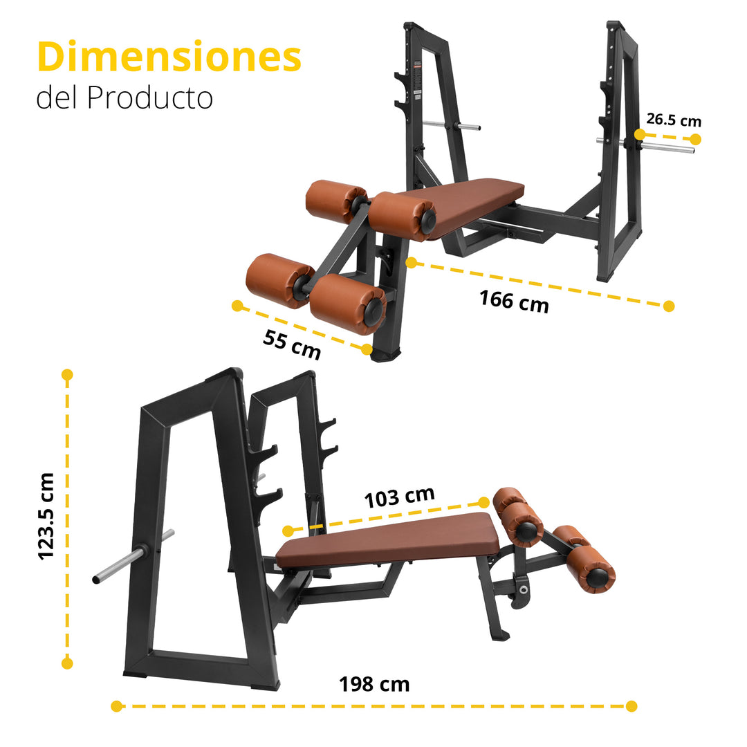 Banco declinado TAYGA-PRO estant barra