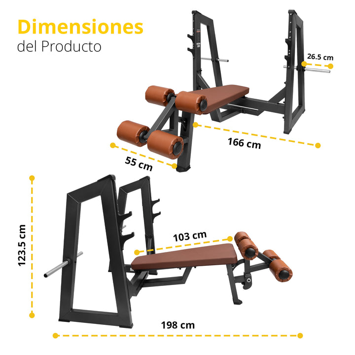 Banco declinado TAYGA-PRO estant barra