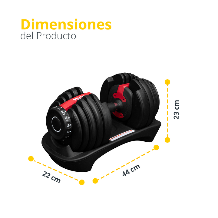 TAYGA Mancuerna ajustable Clasica 24 Kilogramos