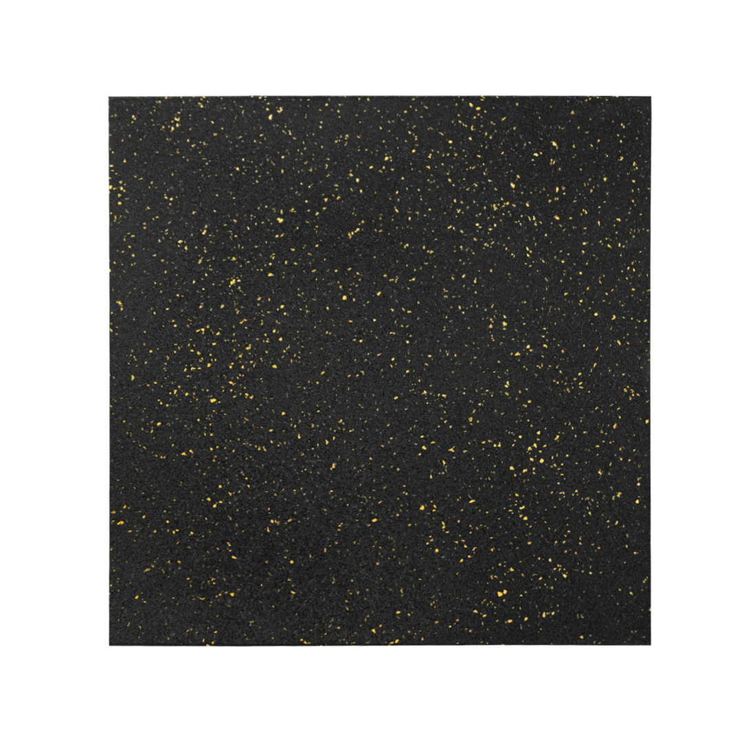 Pieza de Piso rubber profesional negro/amarillo 50 X 50 X 2 cm
