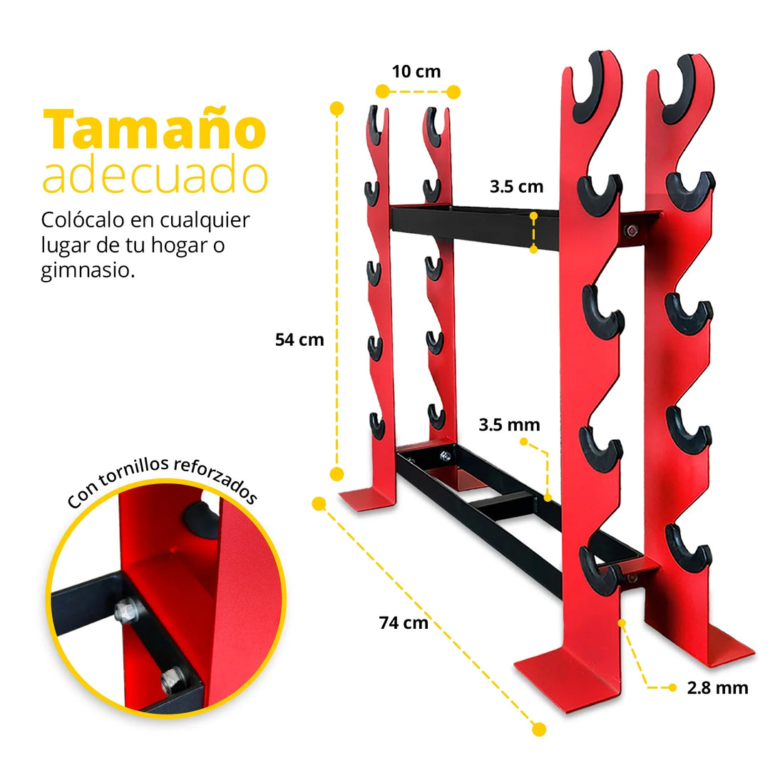 KIT RACK PARA MANCUERNAS Y BALONES
