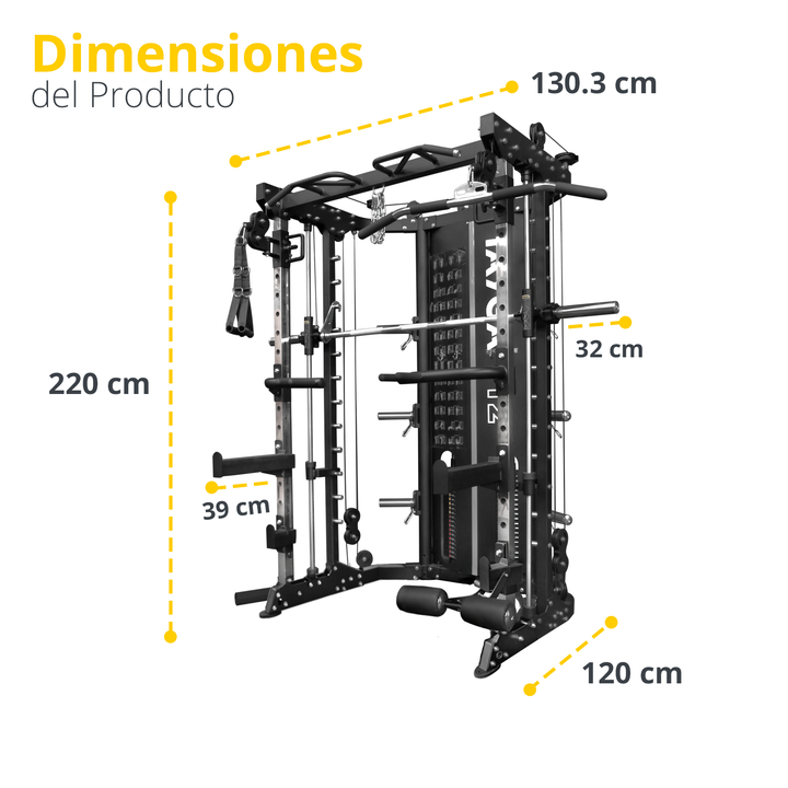 Maquina de fuerza con peso integrado Negro