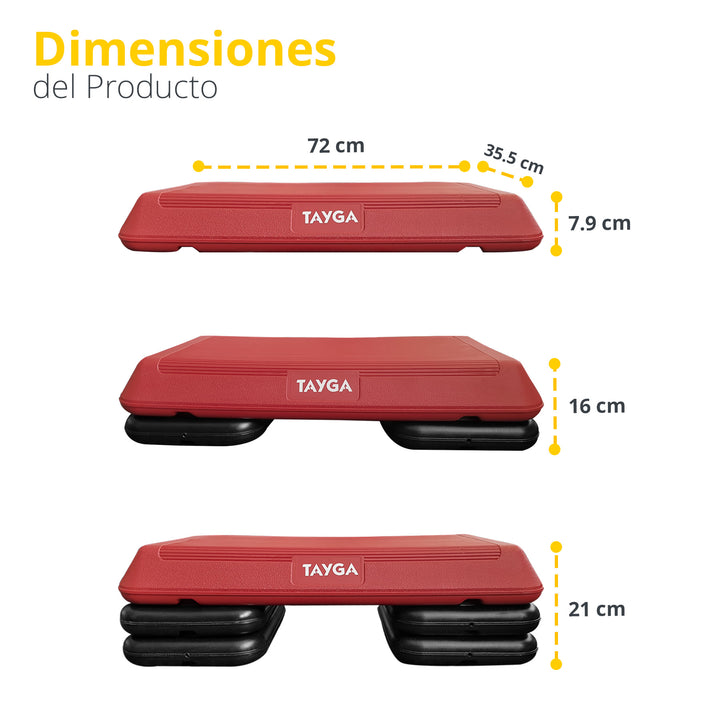 Banco para ejercicio 72cm*36cm*11/16 cm Rojo