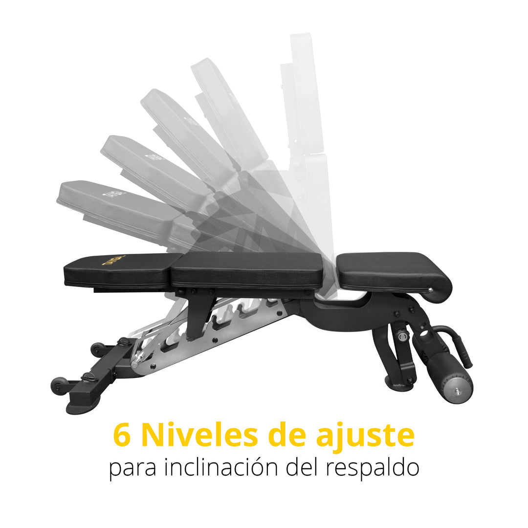 Banco Tayga ajustable, rudo, perfil 3mm 34 kg