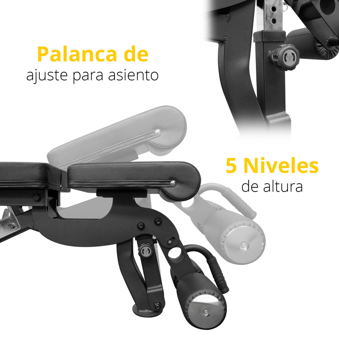 Banco Tayga ajustable, rudo, perfil 3mm 34 kg