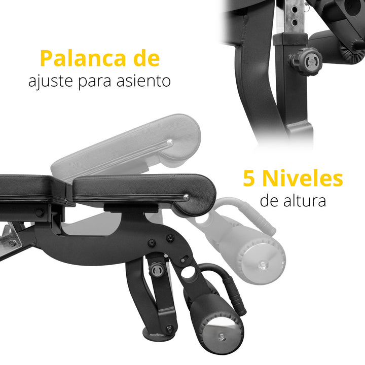 Banco Tayga ajustable, rudo, perfil 3mm 34 kg