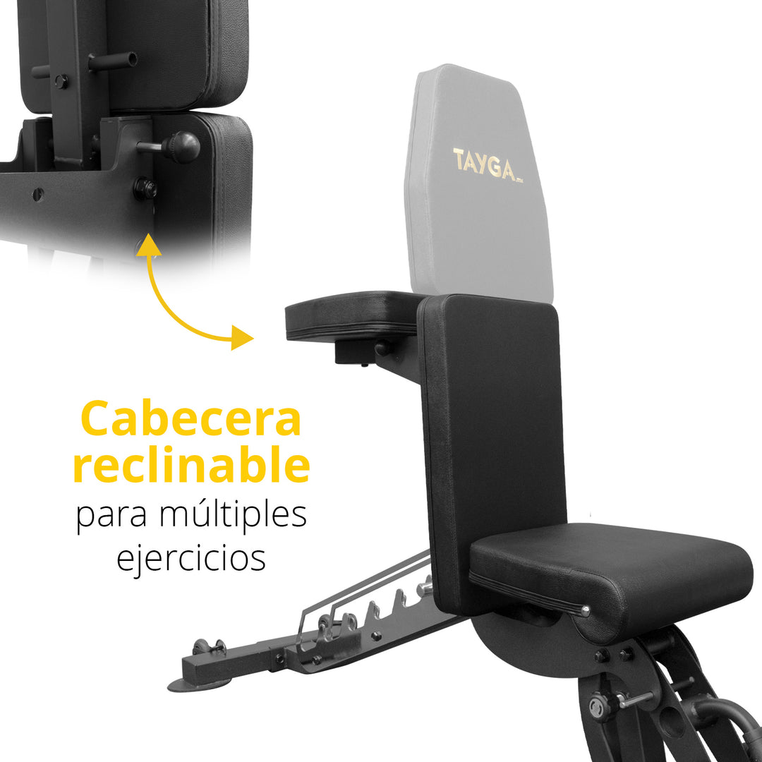 Banco Tayga ajustable, rudo, perfil 3mm 34 kg