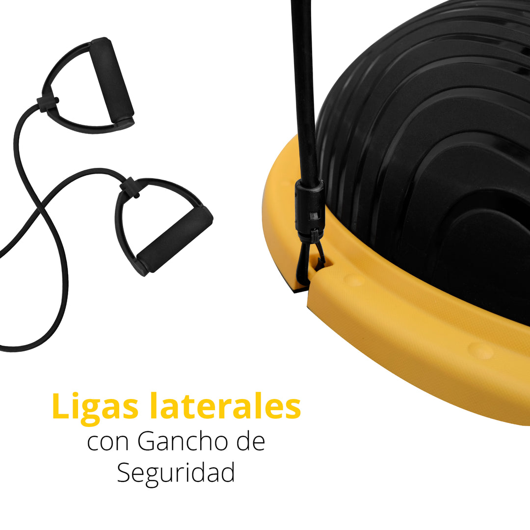 Entrenador de equilibrio 60cm color amarillo con negro y dos agarraderas