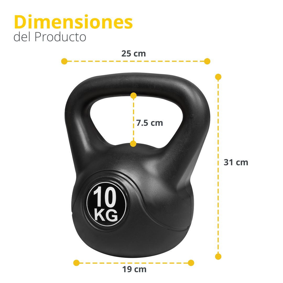 Pesa Rusa Plastificada Kettlebell