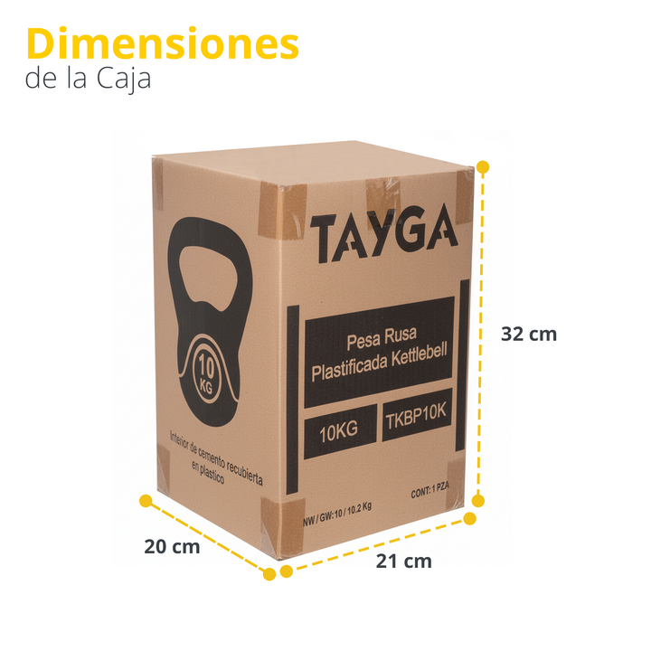 Pesa Rusa Plastificada Kettlebell