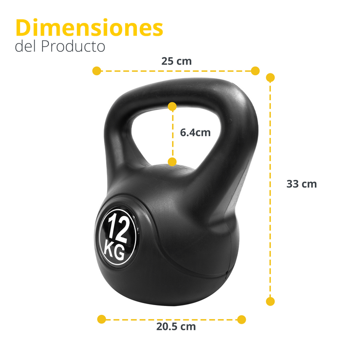 Pesa Rusa Plastificada Kettlebell
