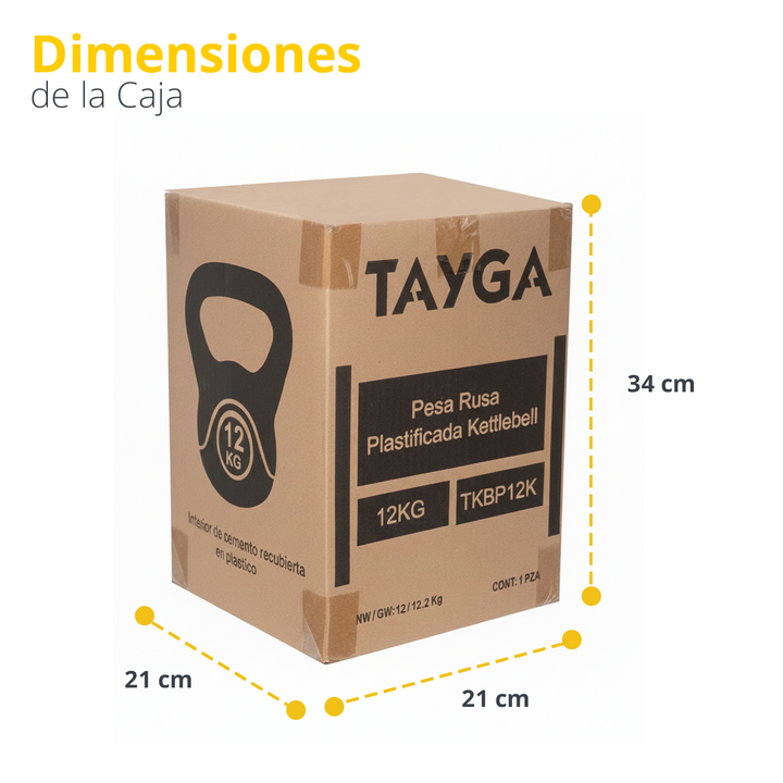 Pesa Rusa Plastificada Kettlebell