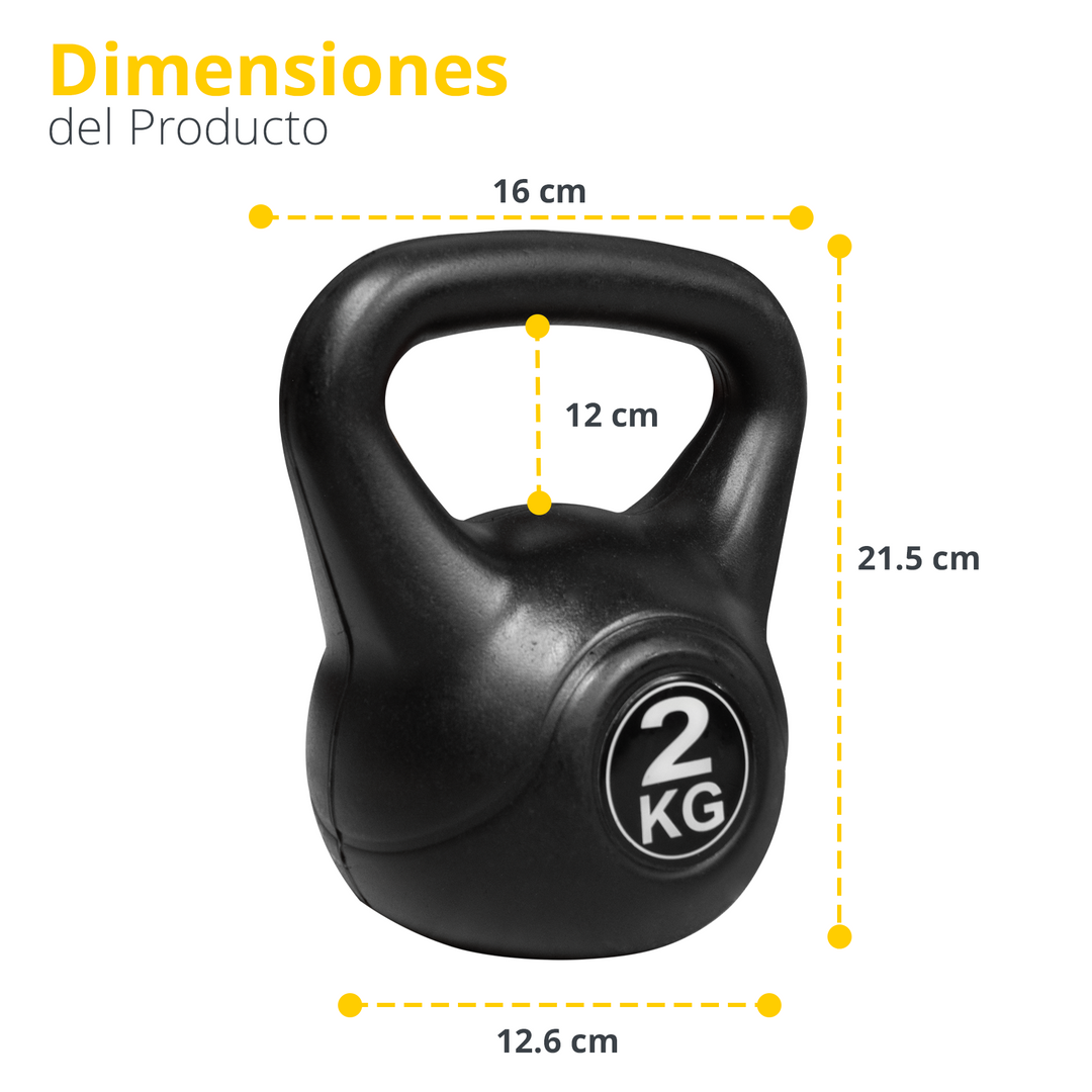 Pesa Rusa Plastificada Kettlebell