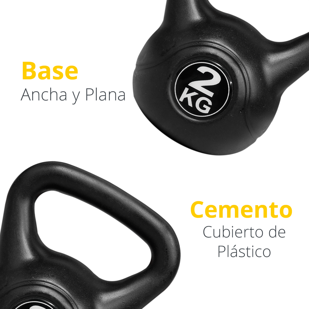 Pesa Rusa Plastificada Kettlebell