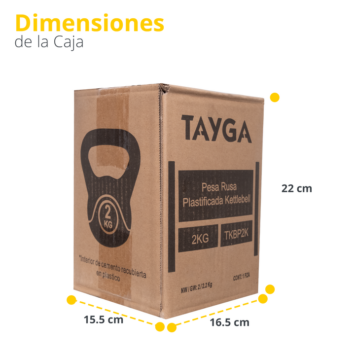 Pesa Rusa Plastificada Kettlebell