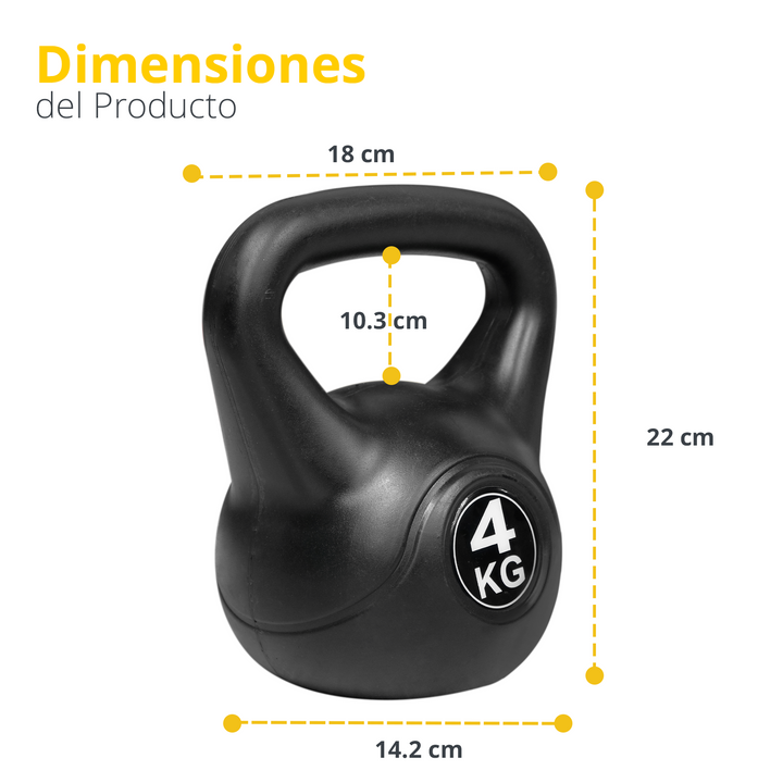 Pesa Rusa Plastificada Kettlebell