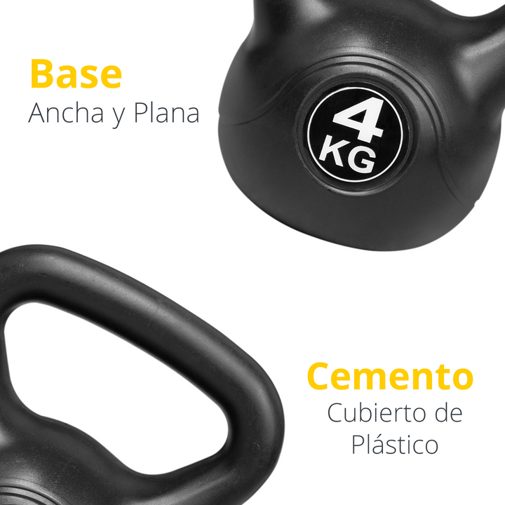 Pesa Rusa Plastificada Kettlebell