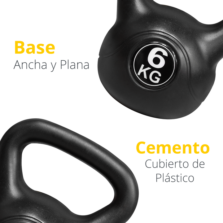 Pesa Rusa Plastificada Kettlebell