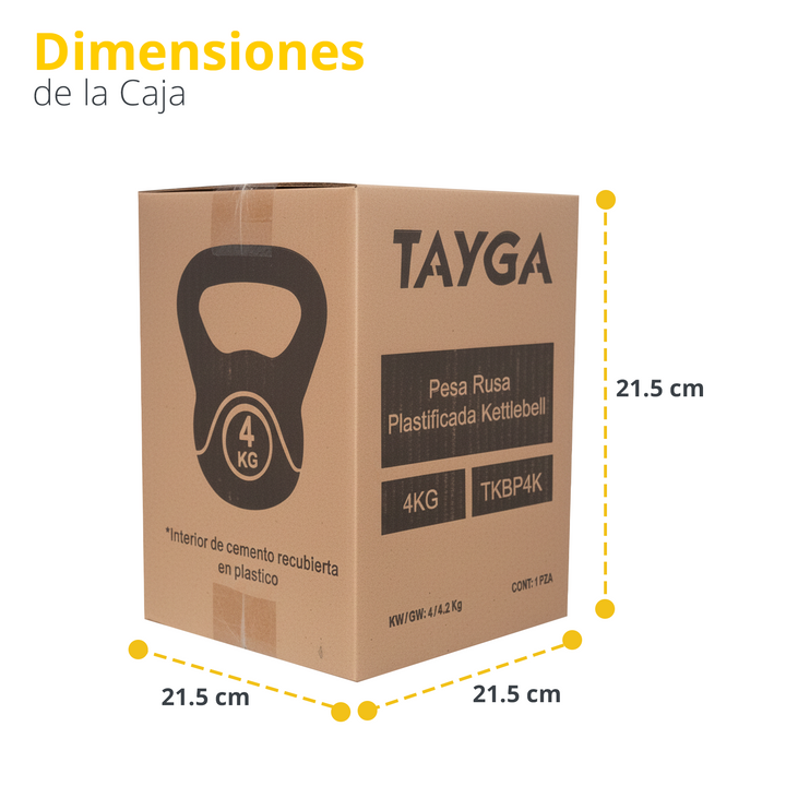 Pesa Rusa Plastificada Kettlebell