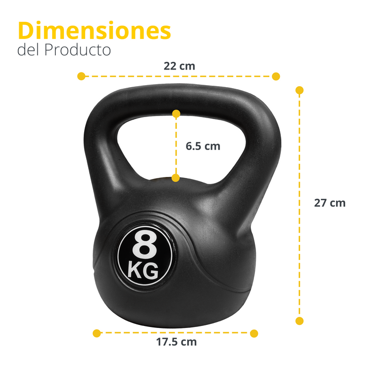 Pesa Rusa Plastificada Kettlebell