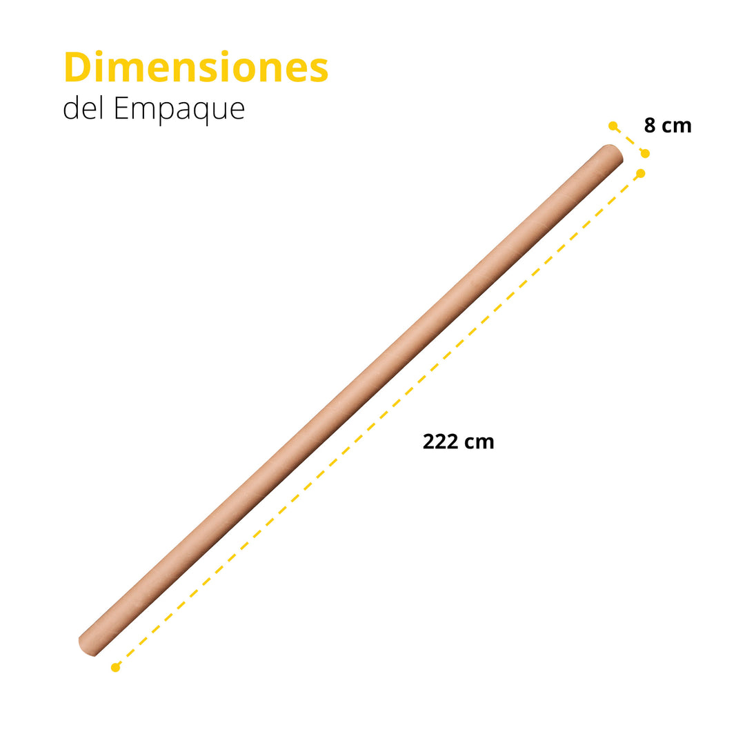 Barra olímpica cromada, buje de bronce 2.20m con seguros