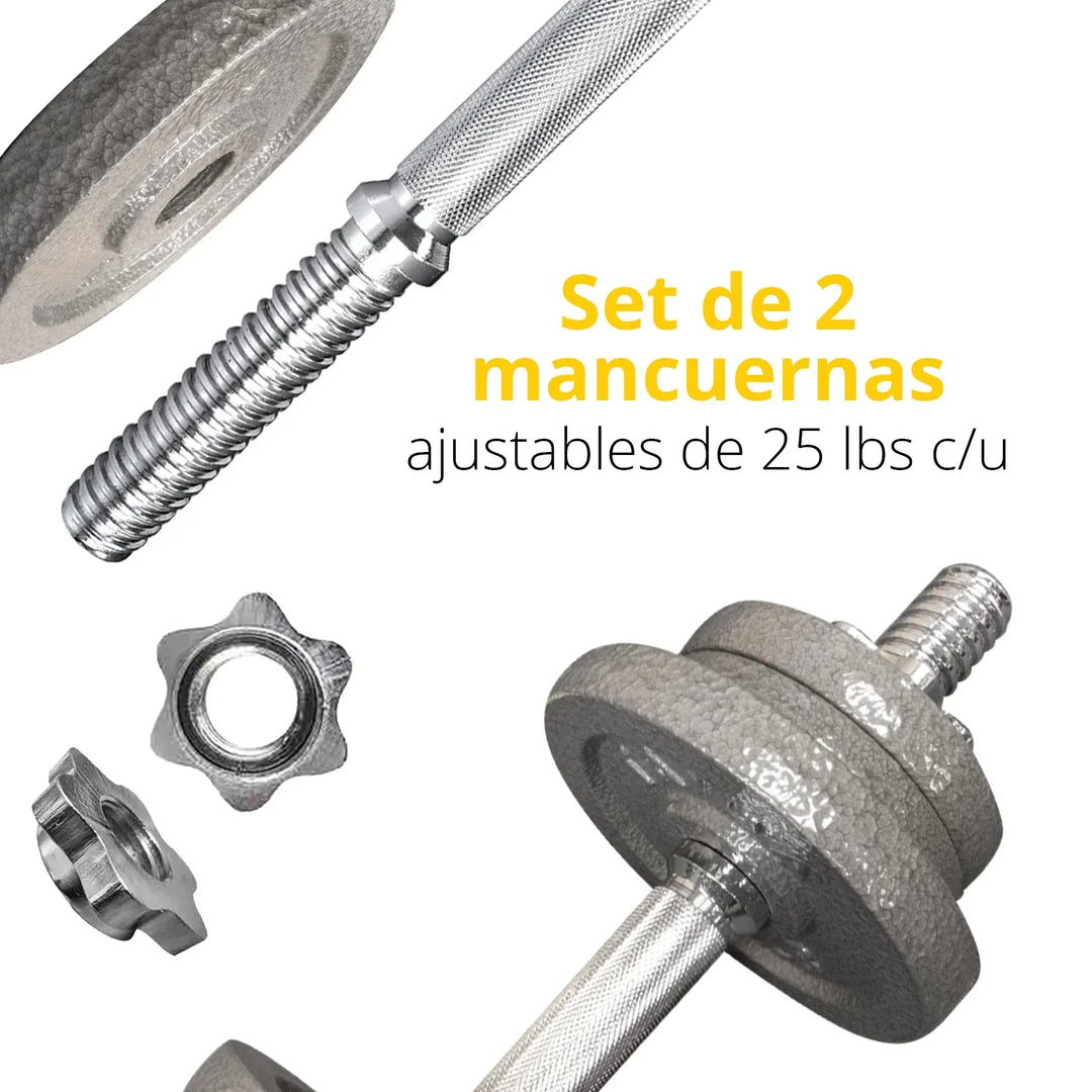 Set 2 Mancuernas total 50 lb. - Tayga
