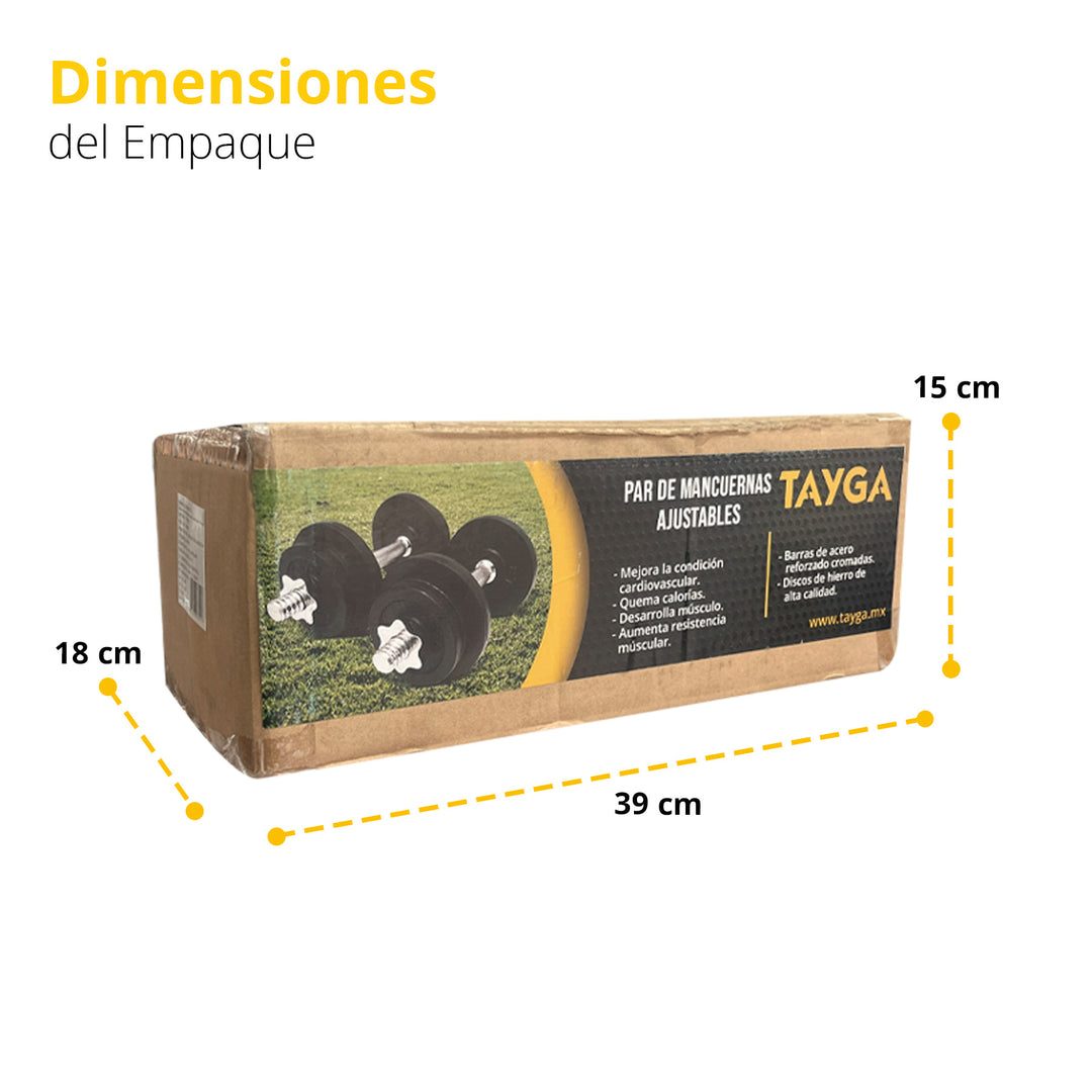 Set de Mancuernas Ajustables 50 lb. (30*350 mm Barra)
