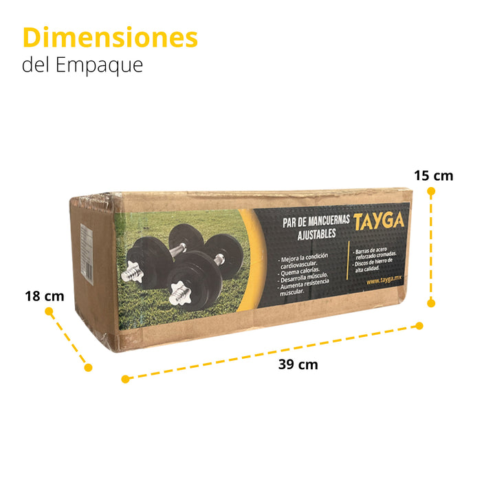 Set de Mancuernas Ajustables 50 lb. (30*350 mm Barra)