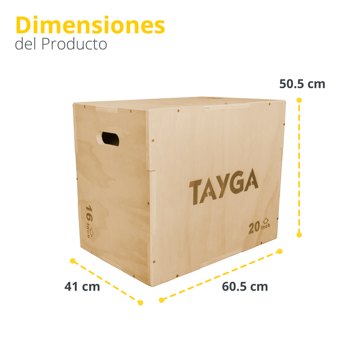 Caja Pliométrica de madera 41 cm. X 50.5 cm. X 60.5 cm.