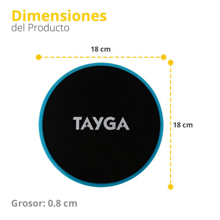 Par PAD Sliders Tapetes circulares