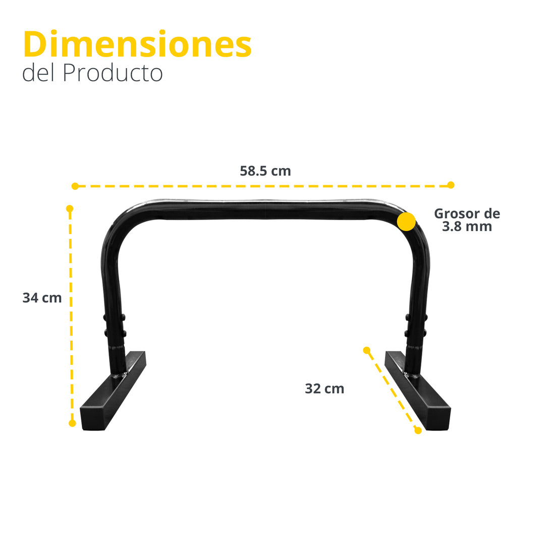 Barras Paralelas de Acero Negras