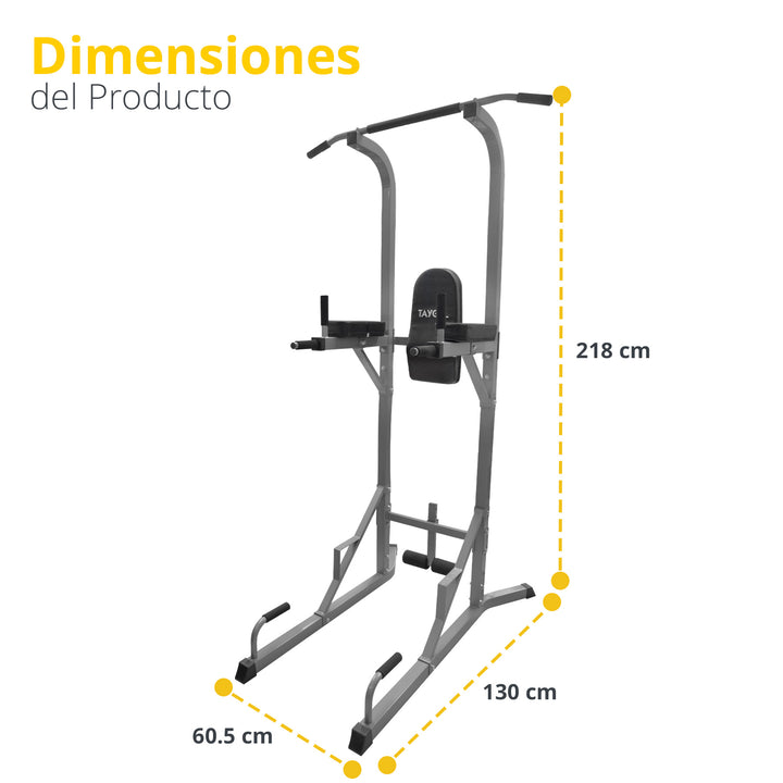 Torre Multifuncional Abdominales Gris