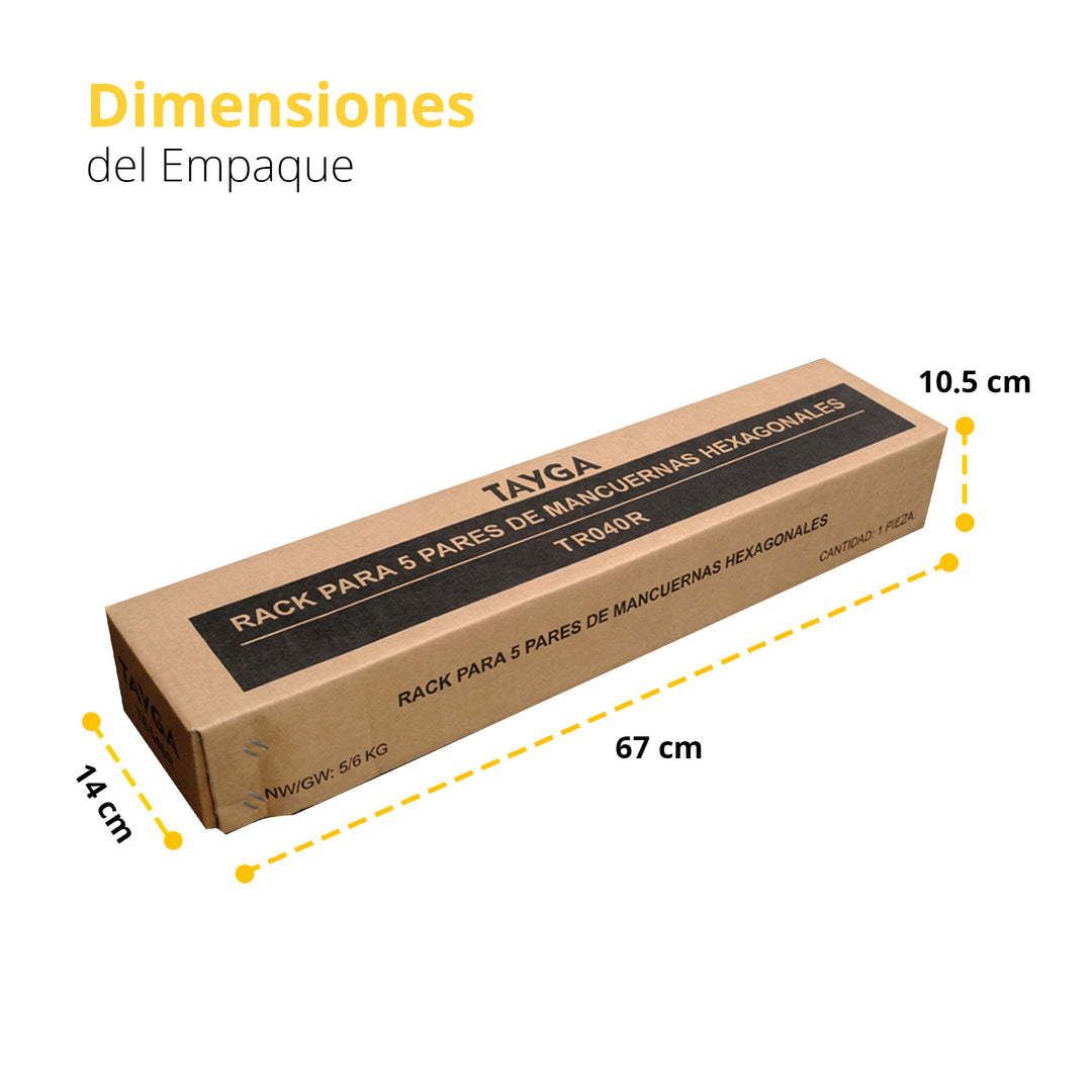 Rack para mancuernas hexagonales de 5 pares Rojo