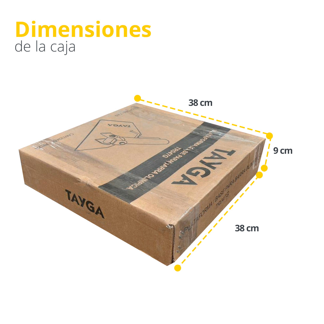 Base ESTANDAR para barra, ejercicio remo 4 kg