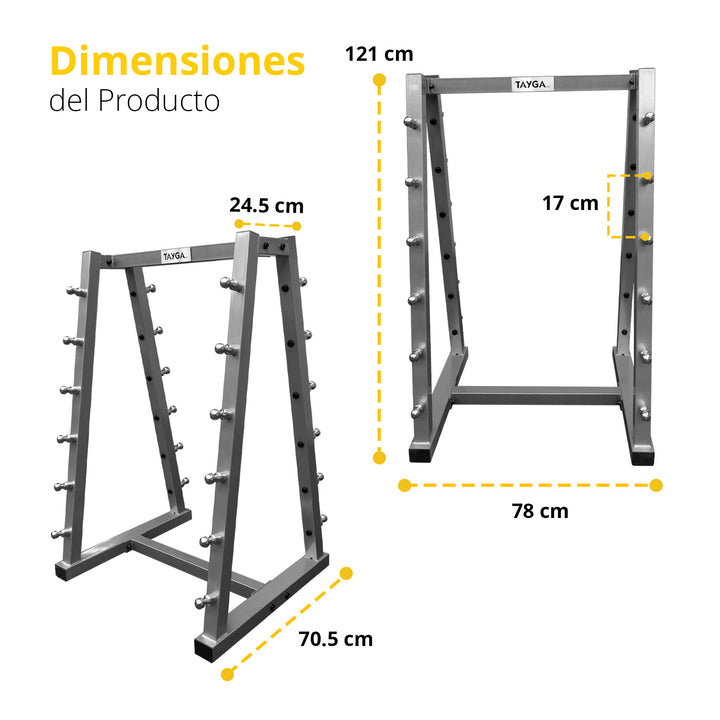 Rack para 12 barras olímpicas