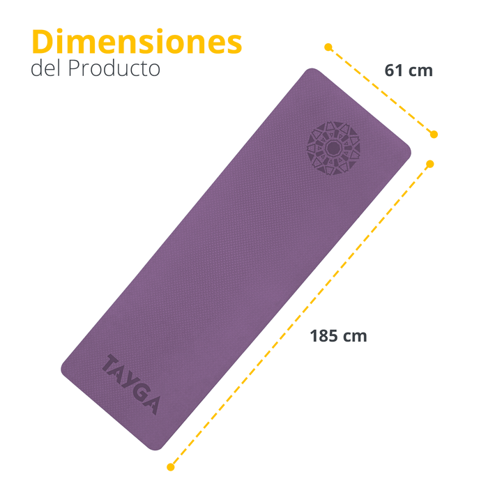 Tapete para yoga Doble Vista 0.8 mm.