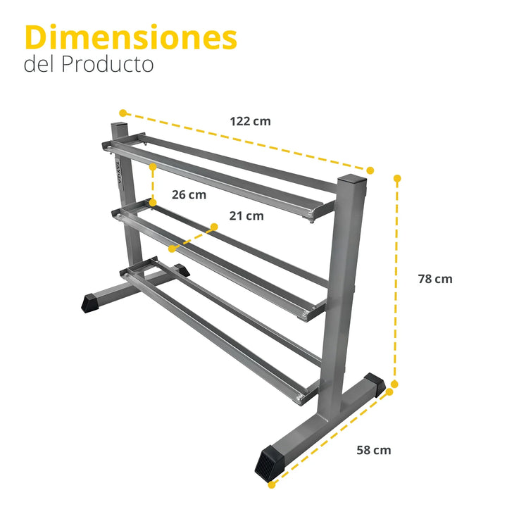 Set mancuernas hex 10 pares 5-50 c/rack