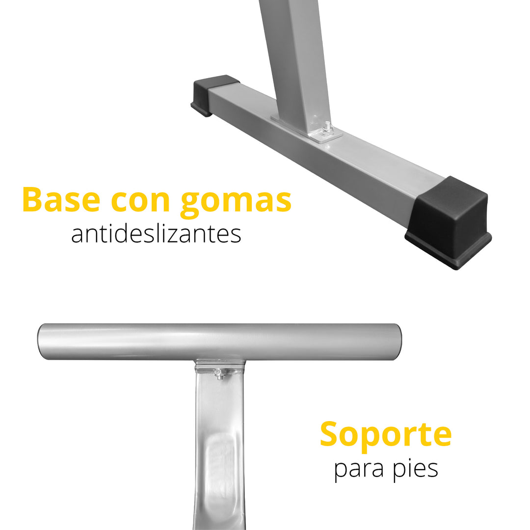 Banco fijo color gris