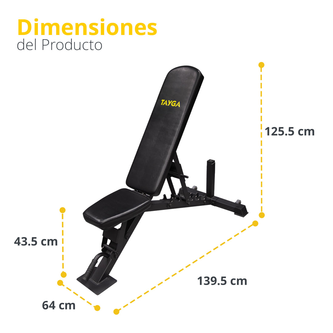 Banco ajustable Tayga Negro